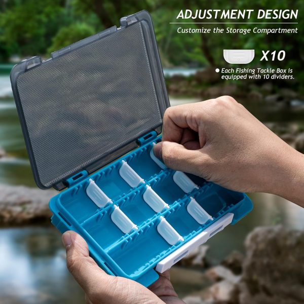 QualyQualy Fishing Tackle Box, Small Tackle Box Organizer with Removeable Diveders, 2 in 1 Small Fishing Tackle Box Organizer, Plastic Storage Box, Yellow, 2 Pack - Image 3