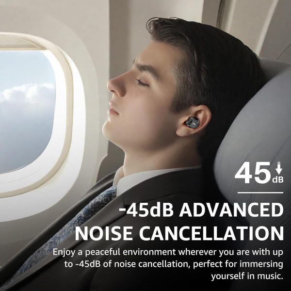 TOZO Hybrid Active Noise Cancelling Wireless Earbuds, 6 Mics ENC Clear Call, IPX8 Waterproof, in Ear Bluetooth 5.3 Headphones Stereo Bass Ear Buds 59H Playtime with LED Display 32 EQs via APP - Image 6